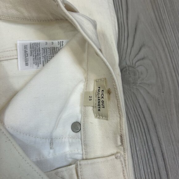 NWT Madewell Size 25 Kick Out Full-Length Jeans Vintage Canvas N0641 - Picture 5 of 16